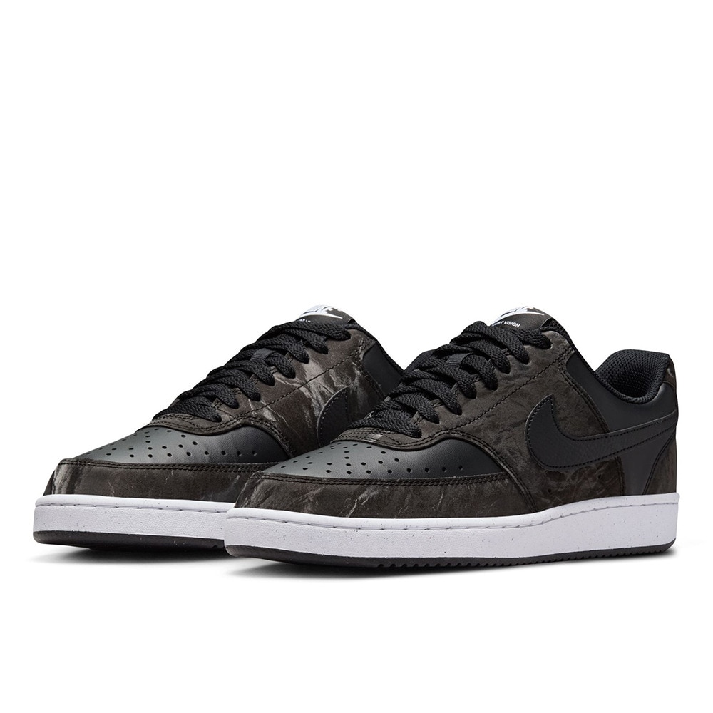 ナイキ（NIKE）（レディース）スニーカー スポーツシューズ コート ビジョン LO NN ブラック ナチュラル HQ4377-001 カジュアルシューズ