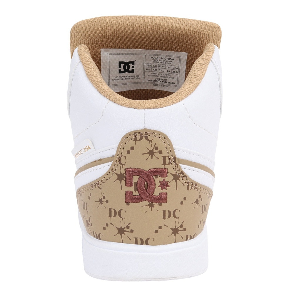 ディーシーシューズ（DC SHOES）（レディース）スニーカー ボーダーシューズ ユニバーシティ ミッド SE SN 25SPDW251303WBG