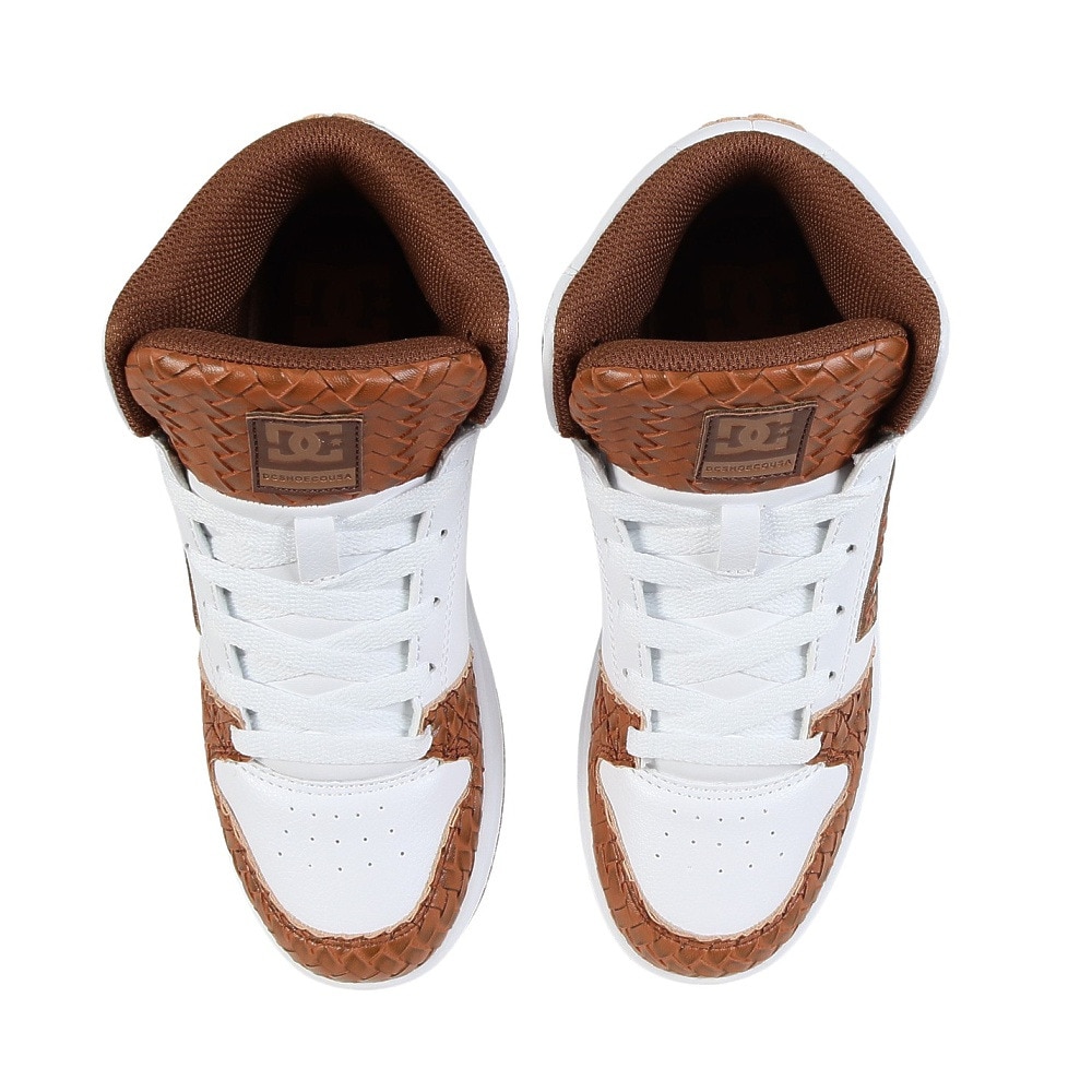 ディーシーシューズ（DC SHOES）（レディース）スニーカー ボーダーシューズ ユニバーシティ ミッド SE SN フットウェア ホワイト ブラウン 25FWDW254303WBR