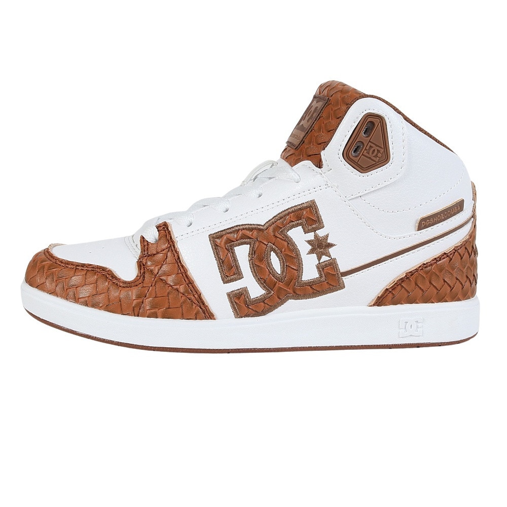 ディーシーシューズ（DC SHOES）（レディース）スニーカー ボーダーシューズ ユニバーシティ ミッド SE SN フットウェア ホワイト ブラウン 25FWDW254303WBR