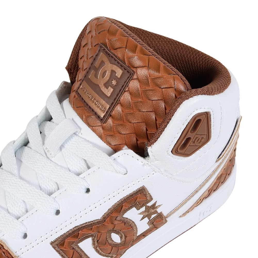 ディーシーシューズ（DC SHOES）（レディース）スニーカー ボーダーシューズ ユニバーシティ ミッド SE SN フットウェア ホワイト ブラウン 25FWDW254303WBR