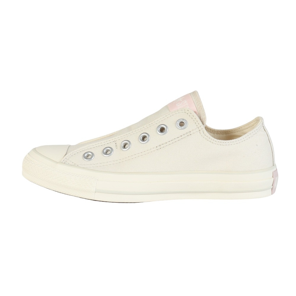 コンバース（CONVERSE）（レディース）スニーカー キャンパスシューズ オールスター スリップ FE OX ホワイト ピンク 31315611 カジュアルシューズ