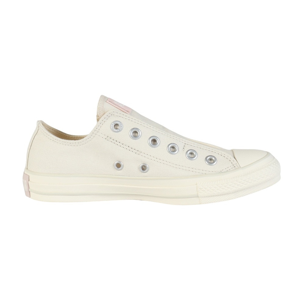 コンバース（CONVERSE）（レディース）スニーカー キャンパスシューズ オールスター スリップ FE OX ホワイト ピンク 31315611 カジュアルシューズ