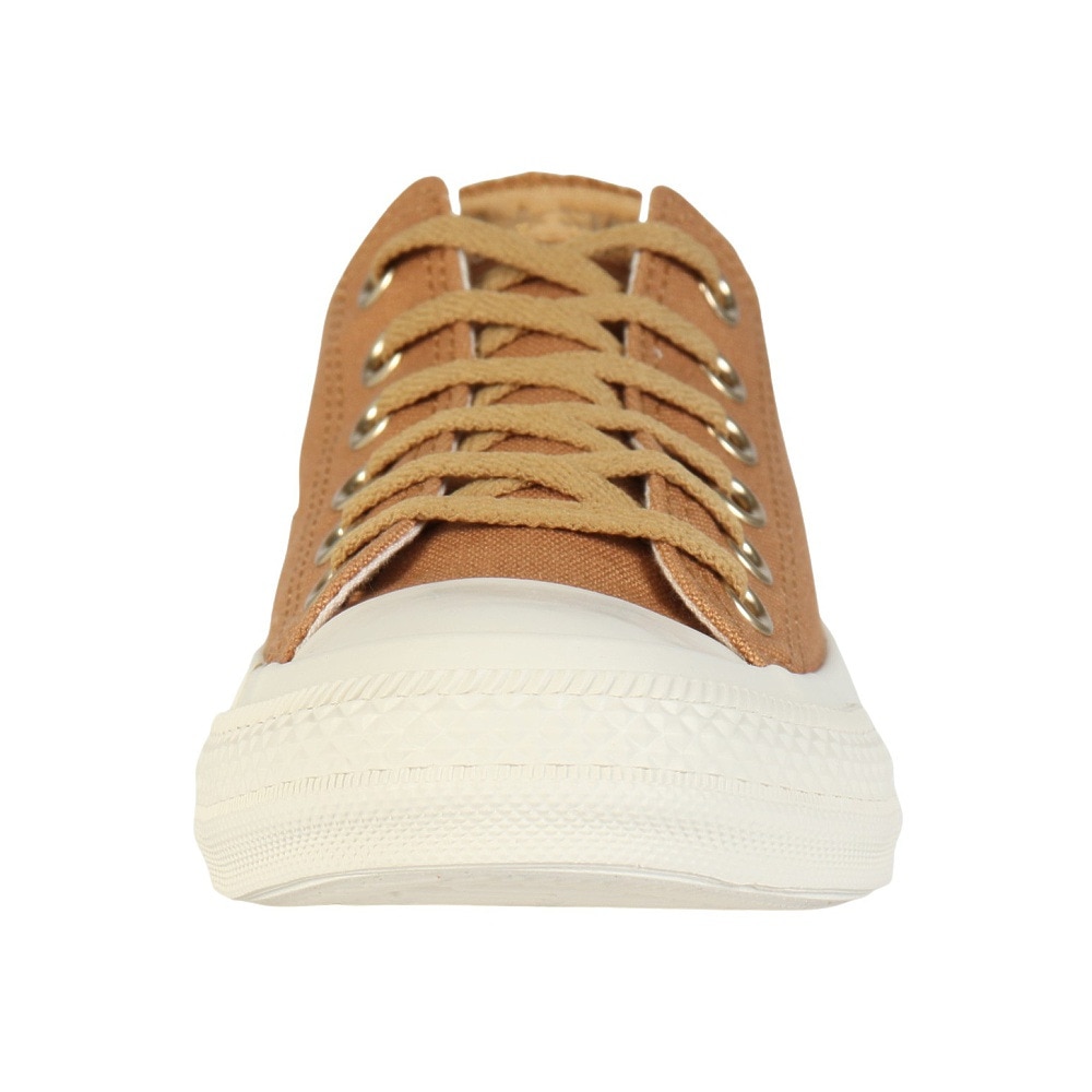 コンバース（CONVERSE）（レディース）スニーカー キャンパスシューズ オールスター ゴールド ロゴ ラベル OX ブラウン 31315760