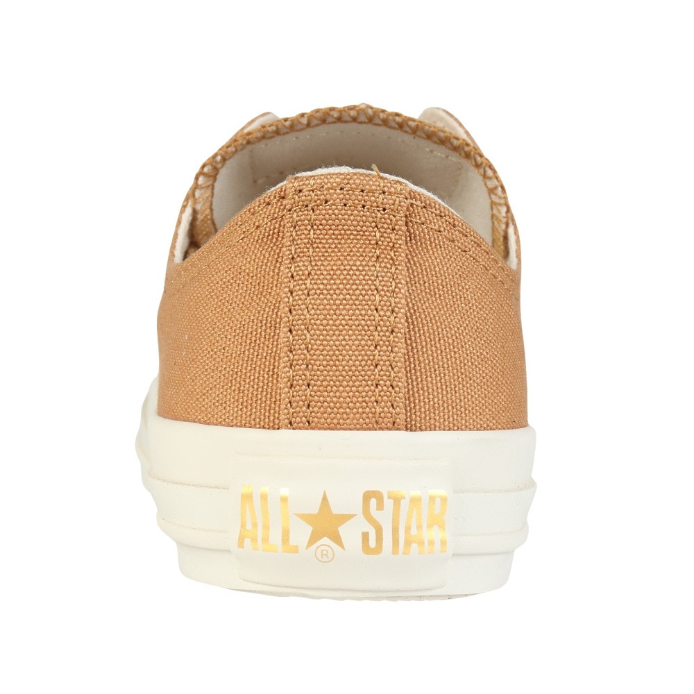 コンバース（CONVERSE）（レディース）スニーカー キャンパスシューズ オールスター ゴールド ロゴ ラベル OX ブラウン 31315760