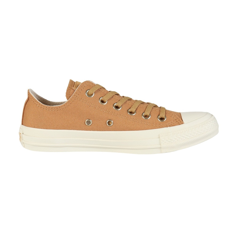コンバース（CONVERSE）（レディース）スニーカー キャンパスシューズ オールスター ゴールド ロゴ ラベル OX ブラウン 31315760