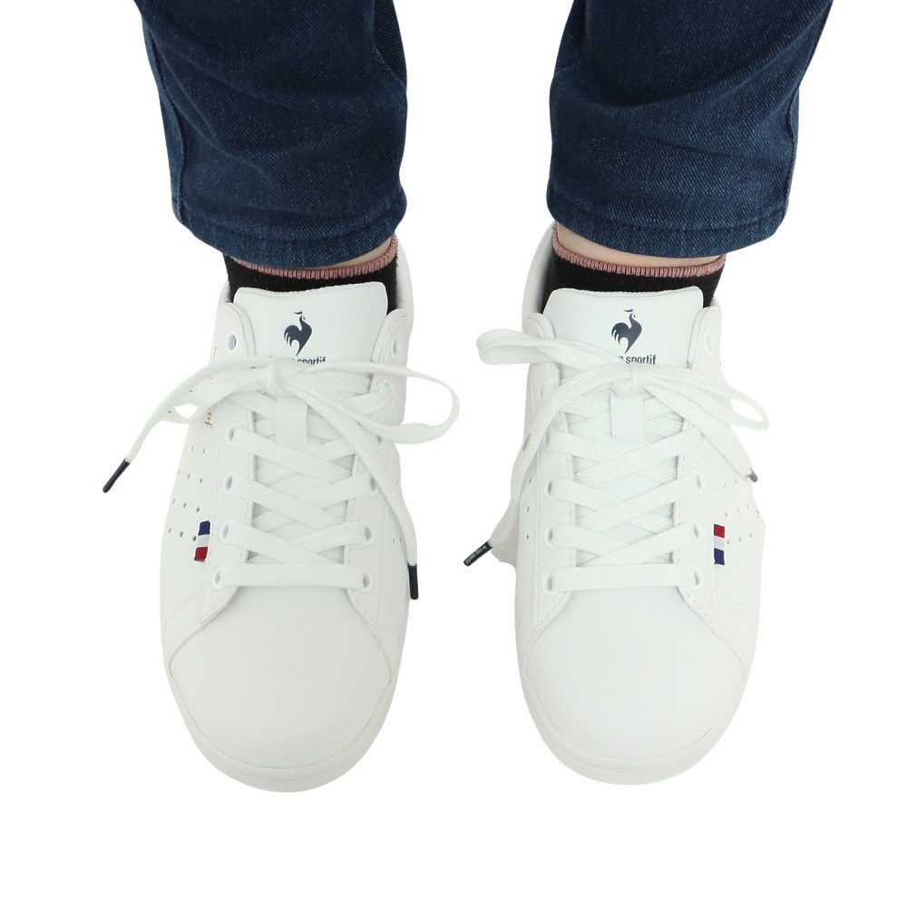 ルコックスポルティフ（lecoqsportif）（レディース）スニーカー ラ ローラン SL ホワイト ネイビー QL1VJC02WN スポーツシューズ タウン 軽量 消臭