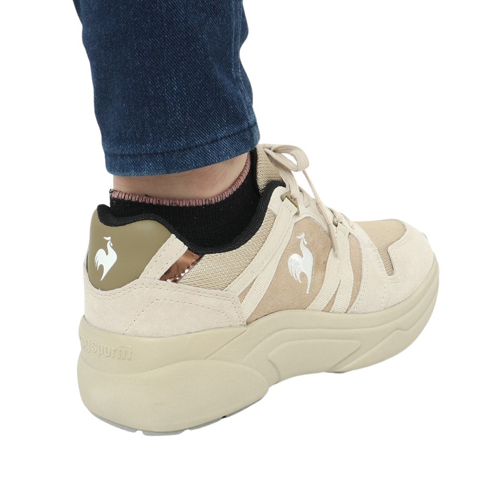 ルコックスポルティフ（lecoqsportif）（レディース）スニーカー LCS ブローニュ ベージュ QL3VJC01CB タウン スポーツ シューズ 消臭 軽量 厚底 通勤 通学 