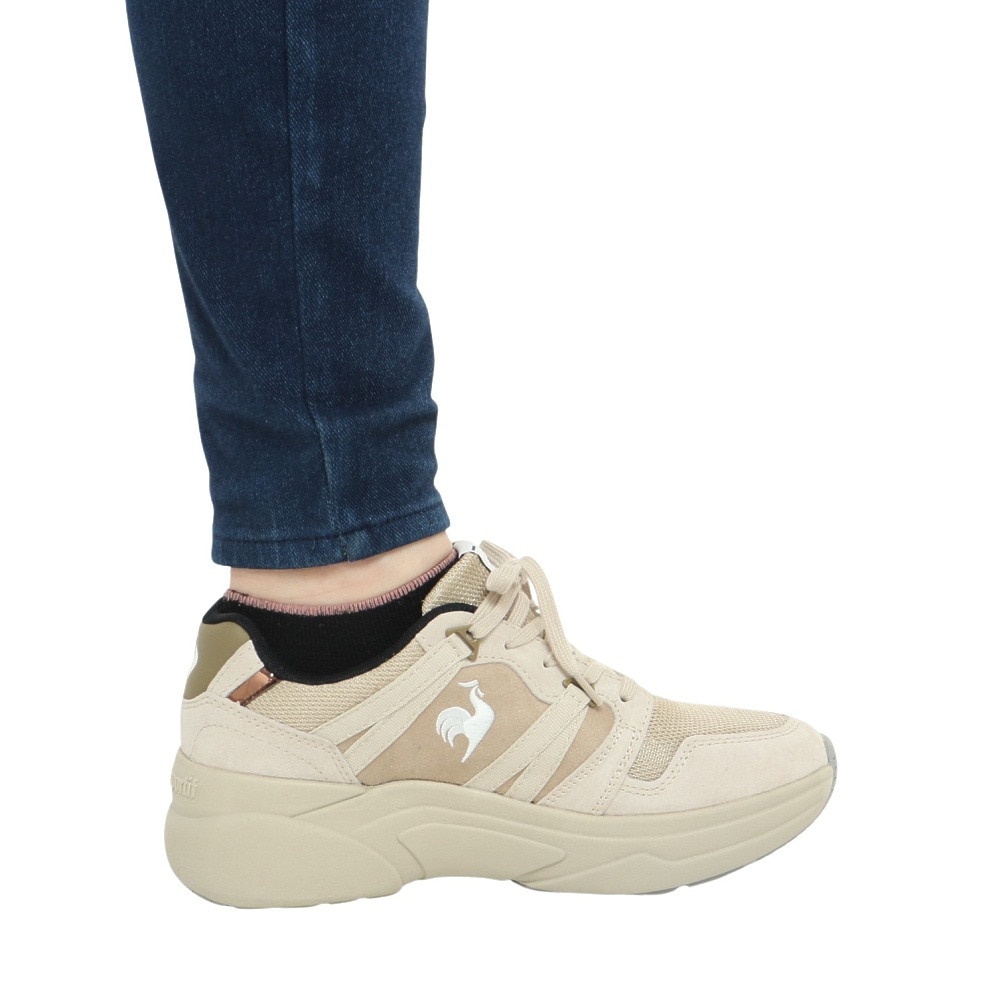 ルコックスポルティフ（lecoqsportif）（レディース）スニーカー LCS ブローニュ ベージュ QL3VJC01CB タウン スポーツ シューズ 消臭 軽量 厚底 通勤 通学 