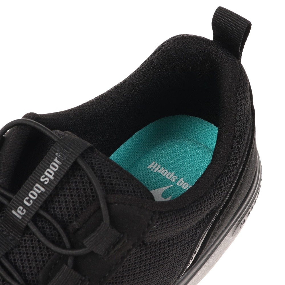 ルコックスポルティフ（lecoqsportif）（レディース）スニーカー ラ ローヌ ブラック QL3VJC05BK スポーツ シューズ 3E相当 消臭 軽量 厚底 日常履き 軽快