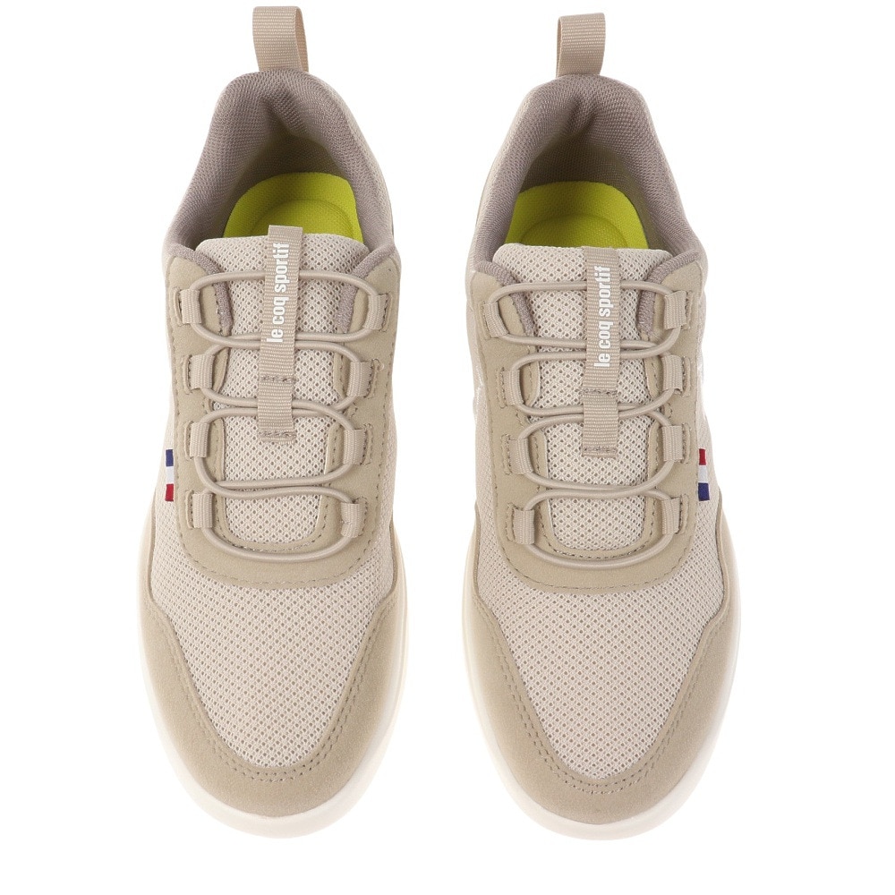 ルコックスポルティフ（lecoqsportif）（レディース）スニーカー ラ ローヌ ベージュ QL3VJC05ER スポーツ シューズ 3E相当 消臭 軽量 厚底 日常履き 軽快