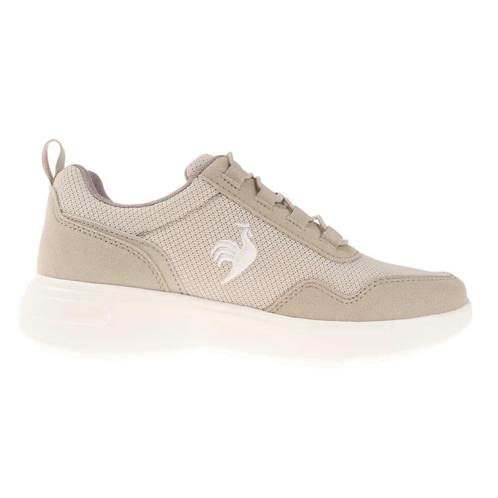 ルコックスポルティフ（lecoqsportif）（レディース）スニーカー ラ ローヌ ベージュ QL3VJC05ER スポーツ シューズ 3E相当 消臭 軽量 厚底 日常履き 軽快