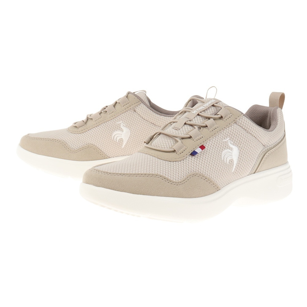 ルコック スポルティフ（le coq sportif）（レディース）スニーカー ラ ローヌ ベージュ QL3VJC05ER スポーツ シューズ  3E相当 消臭 軽量 厚底 日常履き 軽快