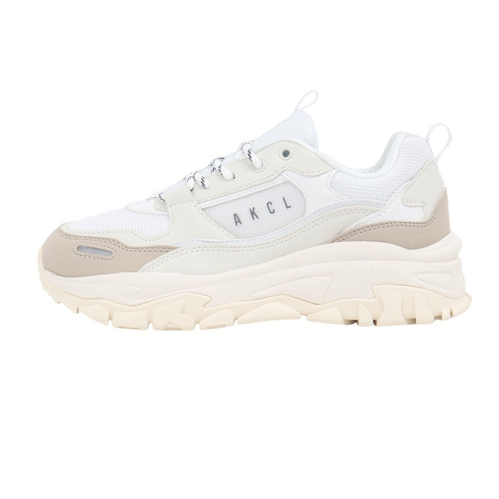 アキクラシック（AKIII CLASSIC）（レディース）スニーカー スポーツシューズ AKIII URBAN TRACKER WHITE/GRAY AKC-0003
