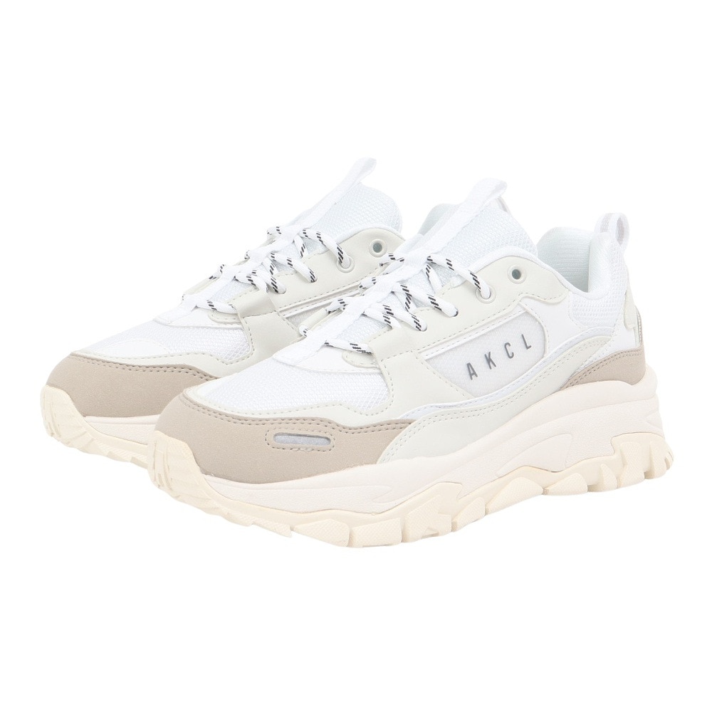 アキクラシック（AKIII CLASSIC）（レディース）スニーカー スポーツシューズ AKIII URBAN TRACKER WHITE/GRAY AKC-0003