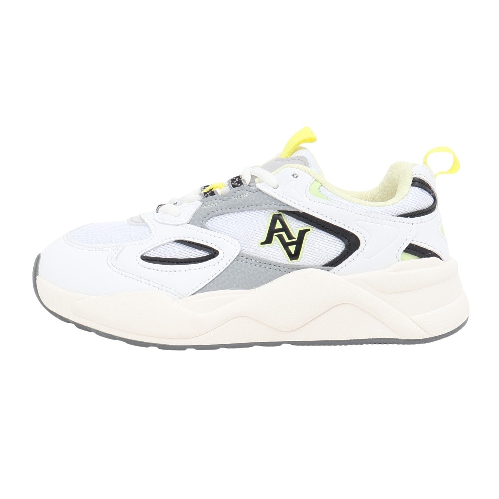 アキクラシック（AKIII CLASSIC）（レディース）スニーカー スポーツシューズ LUCKY RUNNER WHITE/GRAY/BLACK AKC-0105