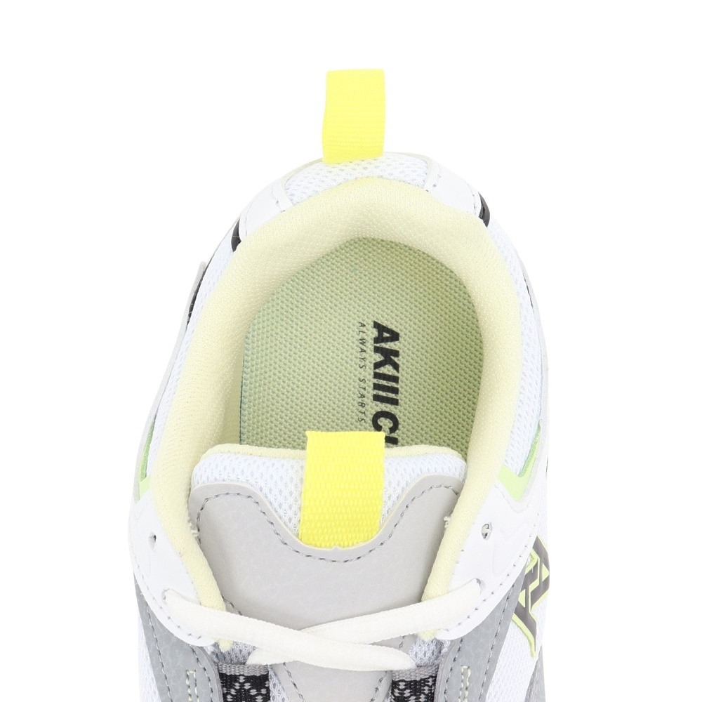 アキクラシック（AKIII CLASSIC）（レディース）スニーカー スポーツシューズ LUCKY RUNNER WHITE/GRAY/BLACK AKC-0105