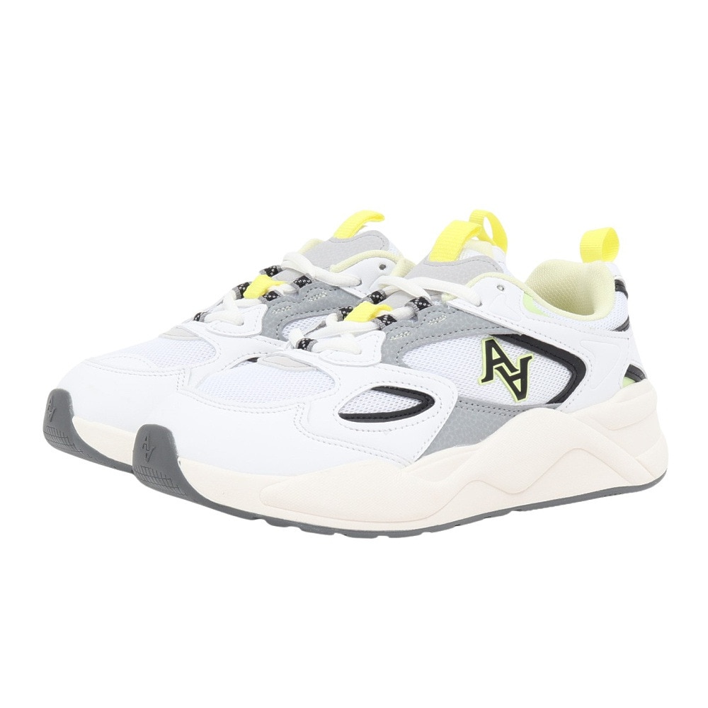 アキクラシック（AKIII CLASSIC）（レディース）スニーカー スポーツシューズ LUCKY RUNNER WHITE/GRAY/BLACK AKC-0105