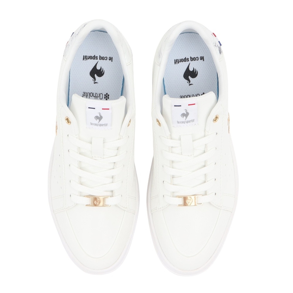 ルコックスポルティフ（lecoqsportif）（レディース）スニーカー スポーツシューズ LLCS セーヴル PF II ホワイト ゴールド LU5FRS76LZ WHGD シューズ