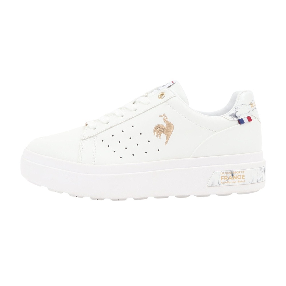 ルコックスポルティフ（lecoqsportif）（レディース）スニーカー スポーツシューズ LLCS セーヴル PF II ホワイト ゴールド LU5FRS76LZ WHGD シューズ