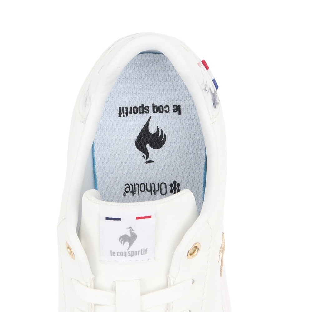 ルコックスポルティフ（lecoqsportif）（レディース）スニーカー スポーツシューズ LLCS セーヴル PF II ホワイト ゴールド LU5FRS76LZ WHGD シューズ