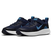 ナイキ（NIKE）（キッズ）スニーカー ジュニア マジックテープ 紺 ウェア オールデイ WEAR ALLDAY PS ネイビー CJ3817-403 