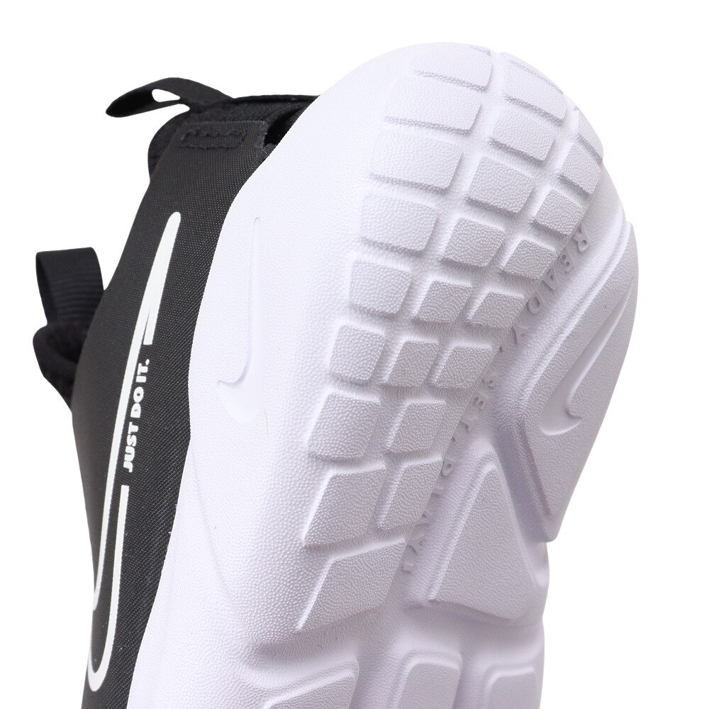 ナイキ（NIKE）（キッズ）ジュニアスニーカー フレックス ランナー 2 TDV ブラック ホワイト DJ6039-002 ベビー 紐なし 子供靴 ファースト スポーツシューズ