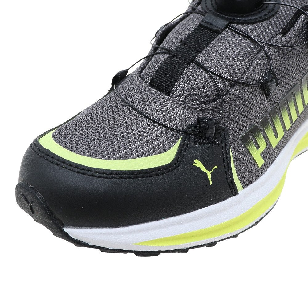 プーマ プーマ Puma キッズ ダイヤル式 トゥウィッチ ランナー ディスク ブラック グレー 黒 ジュニア スニーカー スポーツシューズ 子供靴 運動 スポーツ用品はスーパースポーツゼビオ