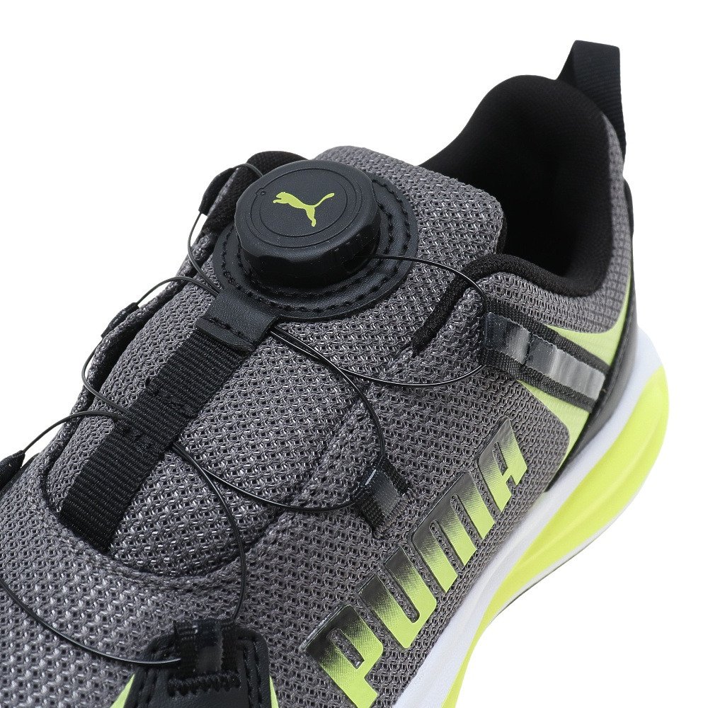 プーマ プーマ Puma キッズ ダイヤル式 トゥウィッチ ランナー ディスク ブラック グレー 黒 ジュニア スニーカー スポーツシューズ 子供靴 運動 スポーツ用品はスーパースポーツゼビオ