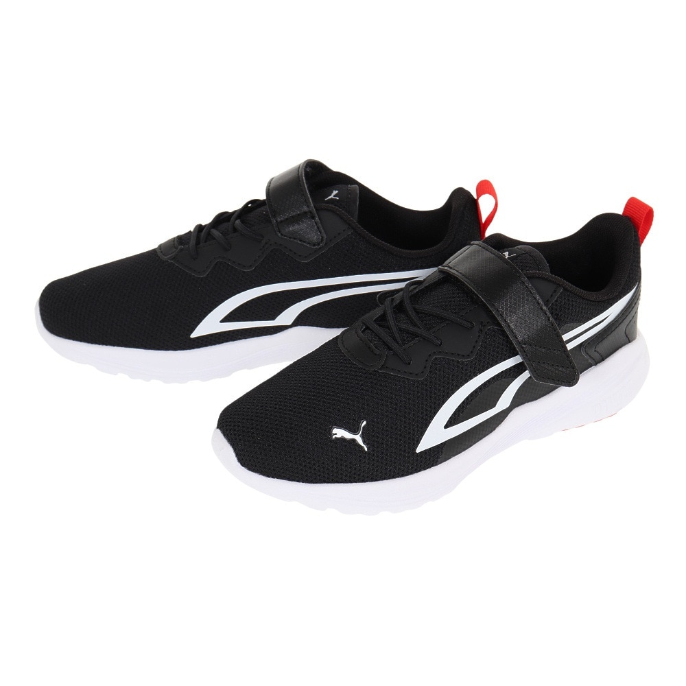 プーマ（PUMA）（キッズ）ジュニアスニーカー ALL-DAY アクティブ AC+PS ブラック 38738701 スポーツシューズ 軽量 面ファスナー 運動会 登校