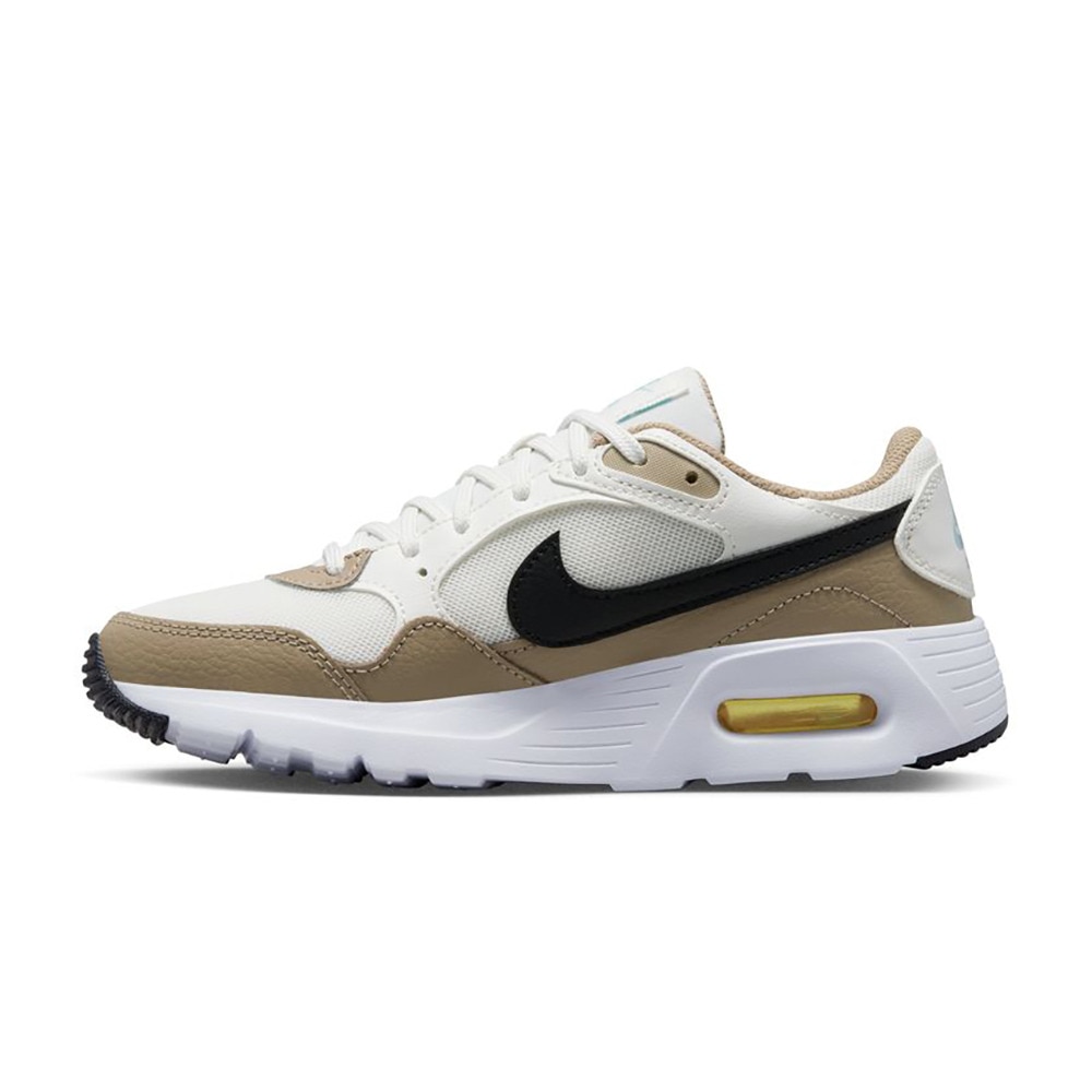 ナイキ（NIKE）（キッズ）ジュニアスニーカー エア マックス SC GS 白 ホワイト カーキ CZ5358-114 軽量 快適 ボーイズ  スポーツシューズ 登校 通学 普段履き