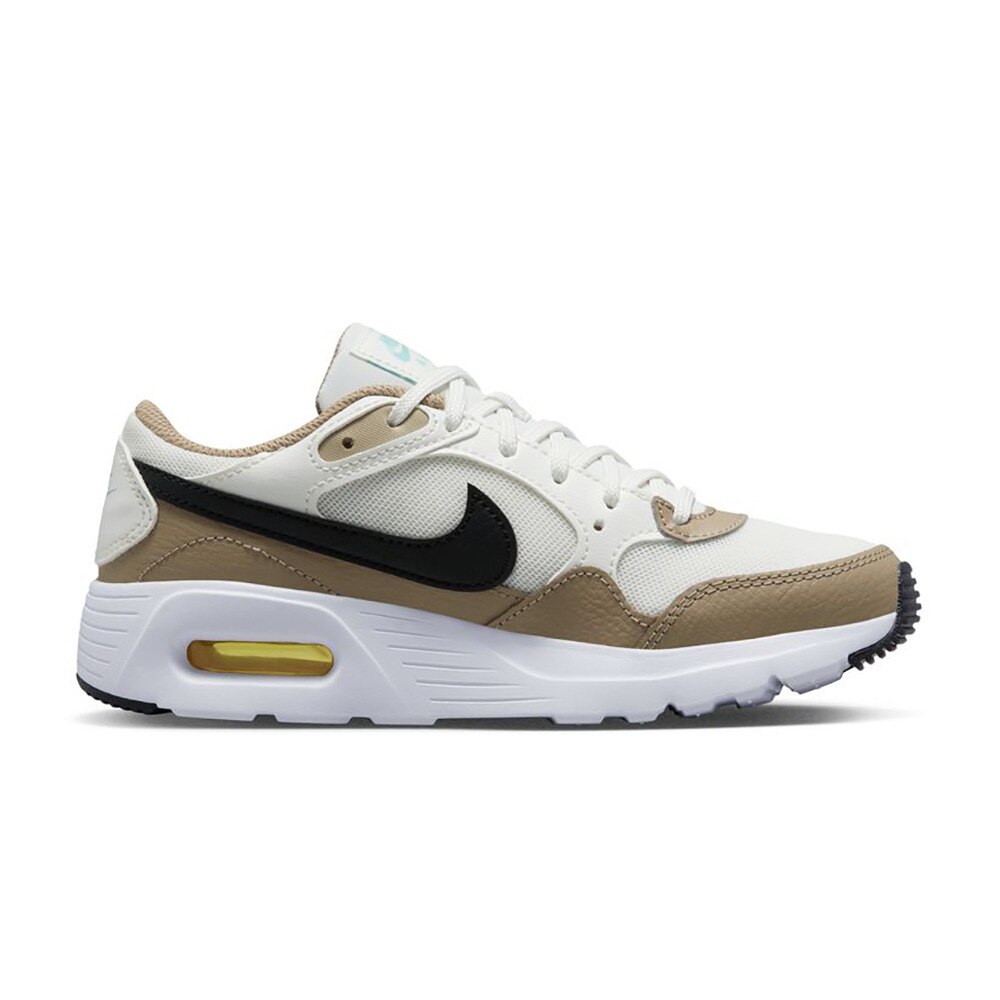ナイキ（NIKE）（キッズ）ジュニアスニーカー エア マックス SC GS 白 ホワイト カーキ CZ5358-114 軽量 快適 ボーイズ  スポーツシューズ 登校 通学 普段履き