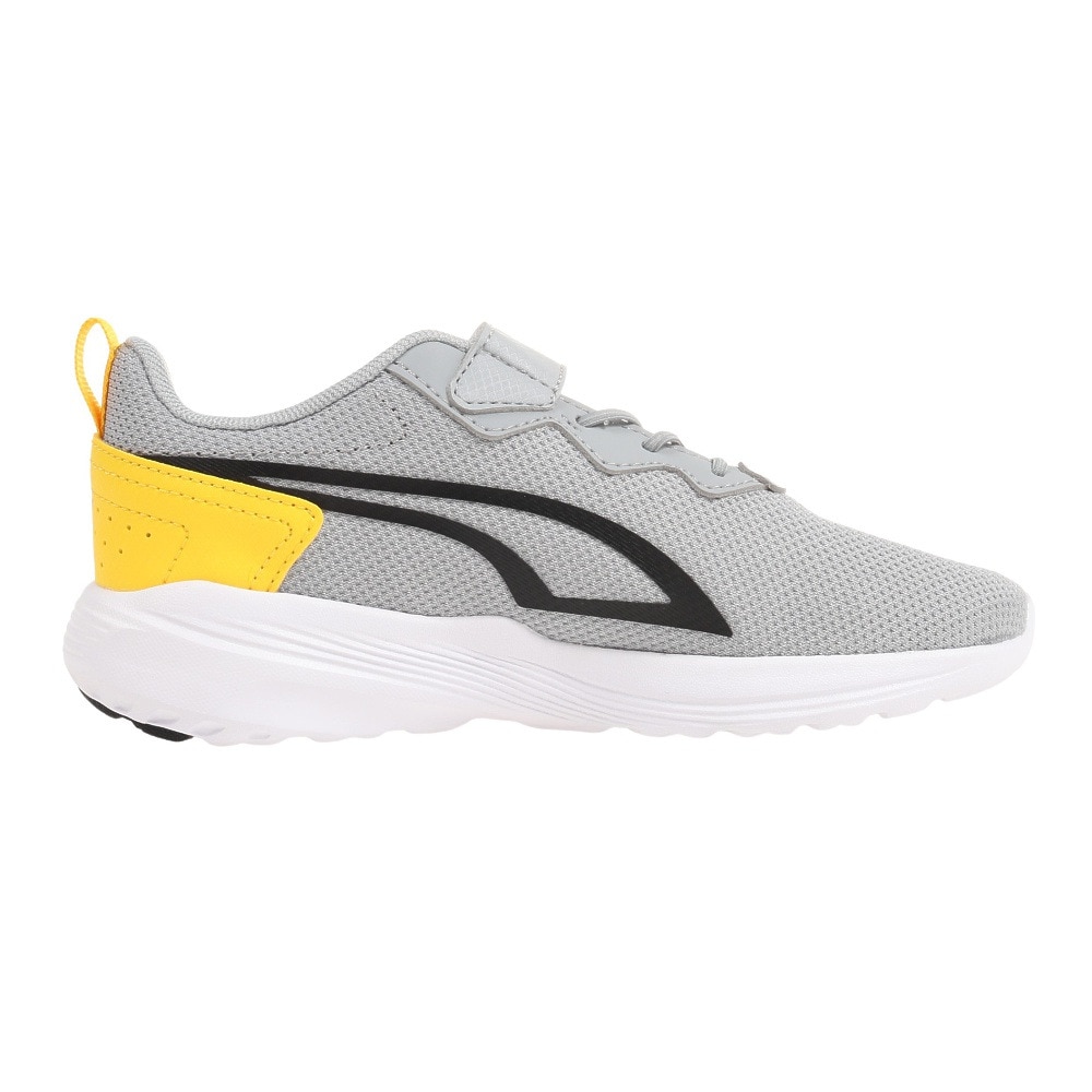 プーマ（PUMA）（キッズ）ジュニアスニーカー ALL-DAY ACTIVE クロージャー AC+PS グレー 38738709 スポーツ シューズ 通気性 クッション性 通学 面ファスナー
