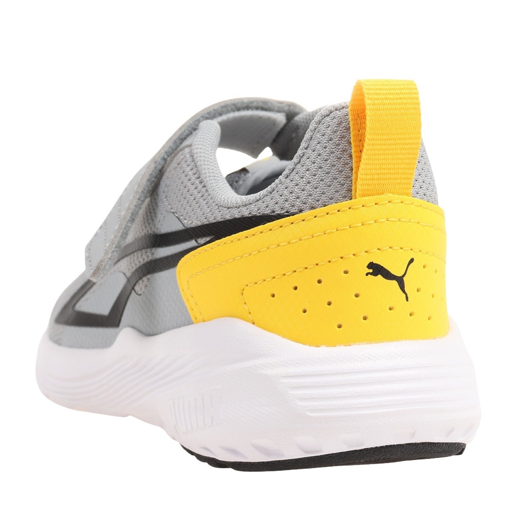 プーマ（PUMA）（キッズ）ジュニアスニーカー ALL-DAY ACTIVE クロージャー AC+PS グレー 38738709 スポーツ シューズ 通気性 クッション性 通学 面ファスナー