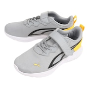 プーマ（PUMA）（キッズ）ジュニアスニーカー ALL-DAY ACTIVE クロージャー AC+PS グレー 38738709 スポーツ シューズ 通気性 クッション性 通学 面ファスナー