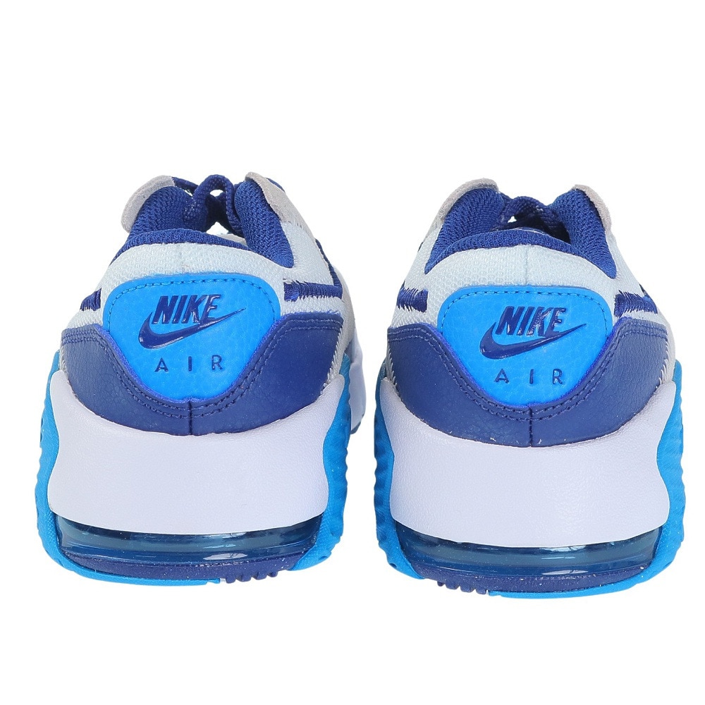 ナイキ（NIKE）（キッズ）ジュニアスニーカー エアマックス エクシー PS ホワイト ブルー FB3059-100 カジュアル スポーツ シューズ 通気性 軽量 運動会