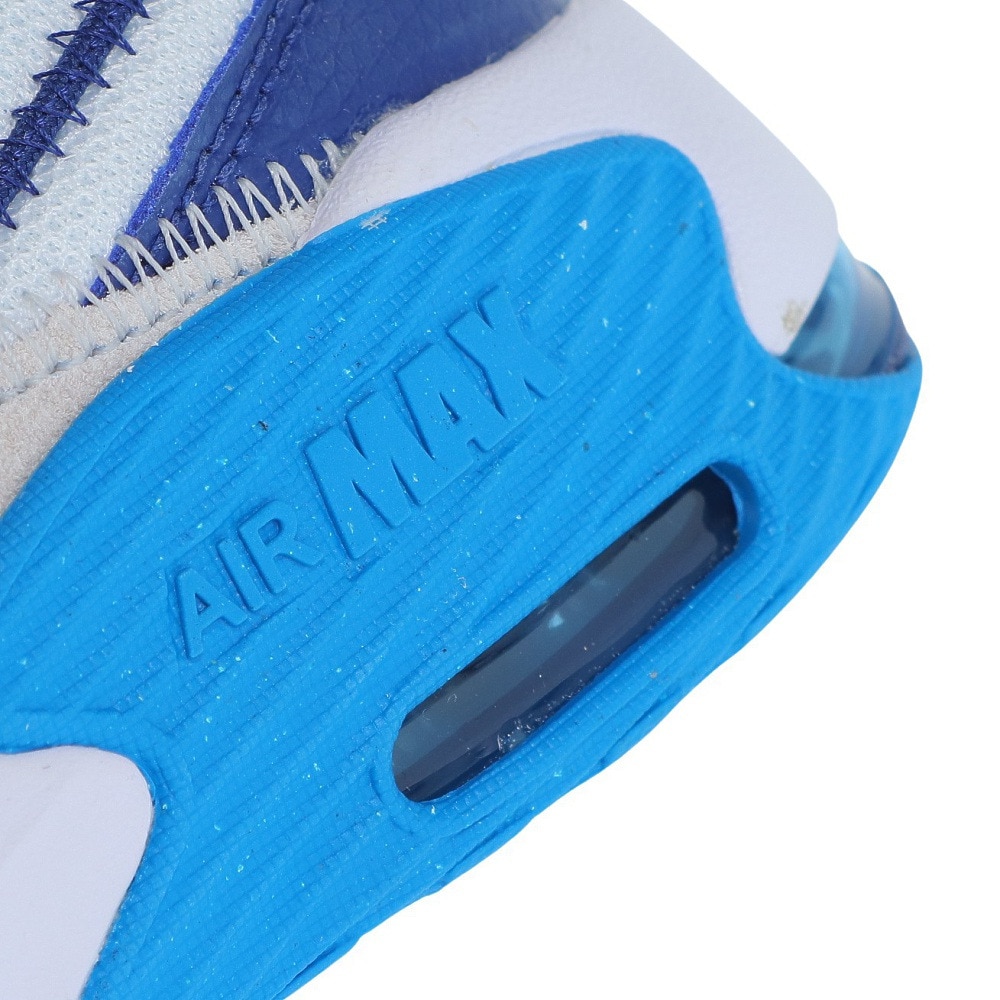 ナイキ（NIKE）（キッズ）ジュニアスニーカー エアマックス エクシー PS ホワイト ブルー FB3059-100 カジュアル スポーツ シューズ 通気性 軽量 運動会