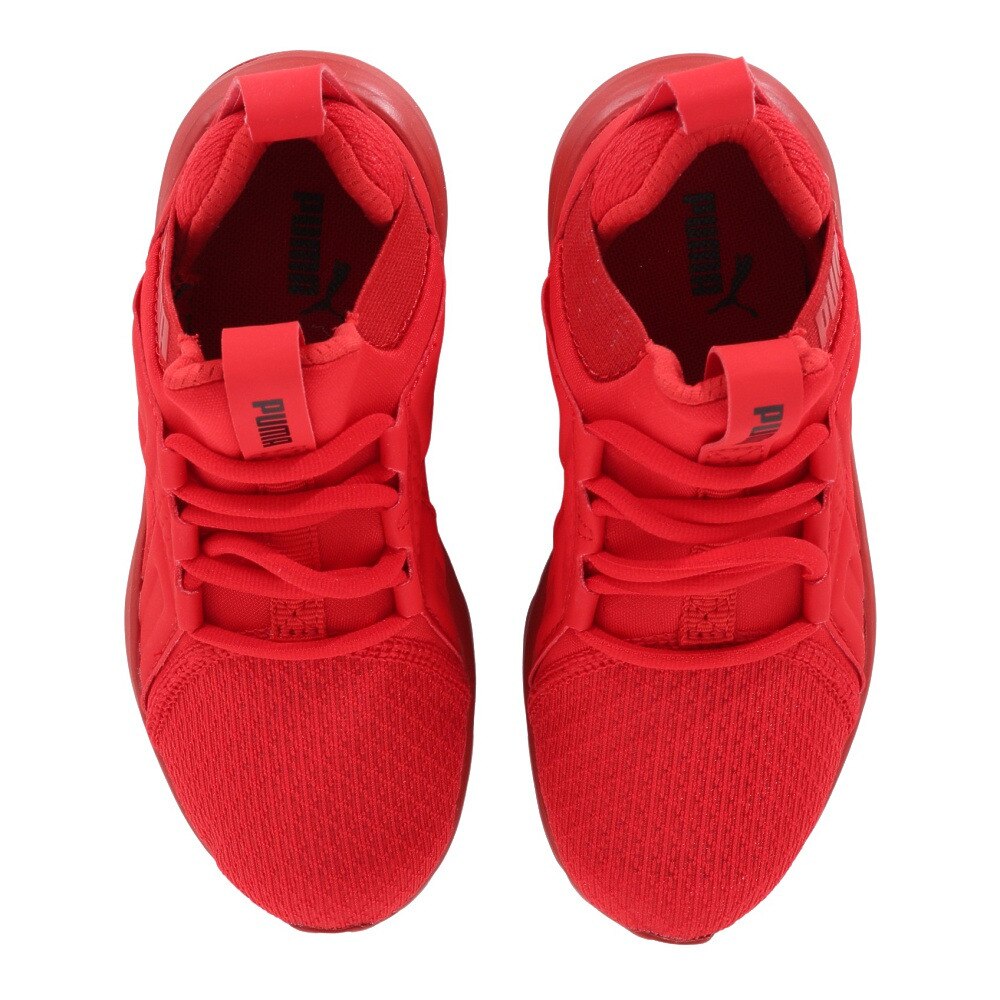 プーマ（PUMA）（キッズ）ジュニア スニーカー エンゾ AC PS レッド 19136101 カジュアル スポーツ ランニング シューズ 軽量 屈曲性 耐久性