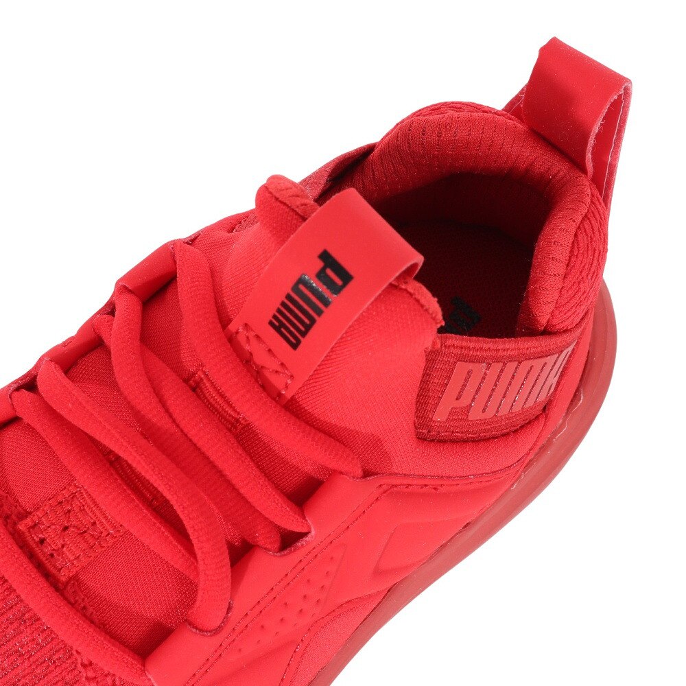 プーマ（PUMA）（キッズ）ジュニア スニーカー エンゾ AC PS レッド 19136101 カジュアル スポーツ ランニング シューズ 軽量 屈曲性 耐久性