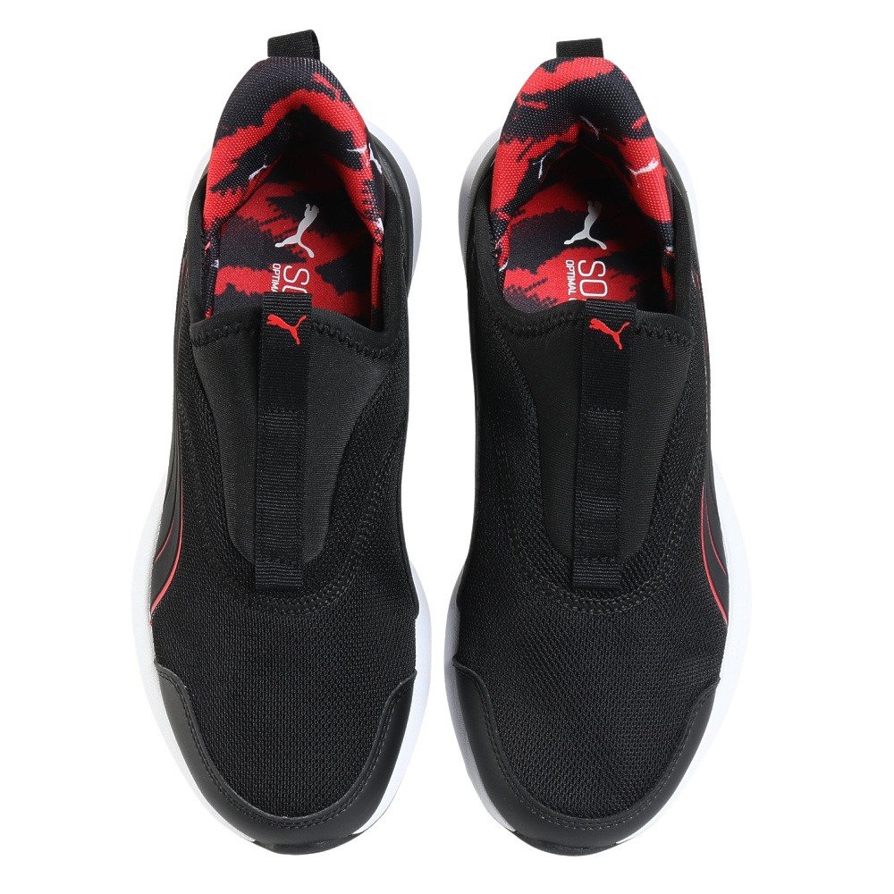 プーマ（PUMA）（キッズ）ジュニアスニーカー ボーイズ スポーツシューズ クルーズ プロフォーム イーズイン AOP ブラック レッド 40565202 カジュアル シューズ