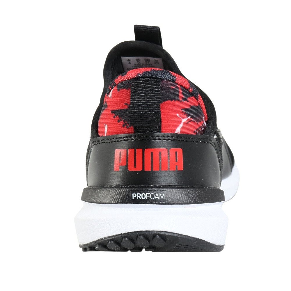 プーマ（PUMA）（キッズ）ジュニアスニーカー ボーイズ スポーツシューズ クルーズ プロフォーム イーズイン AOP ブラック レッド 40565202 カジュアル シューズ