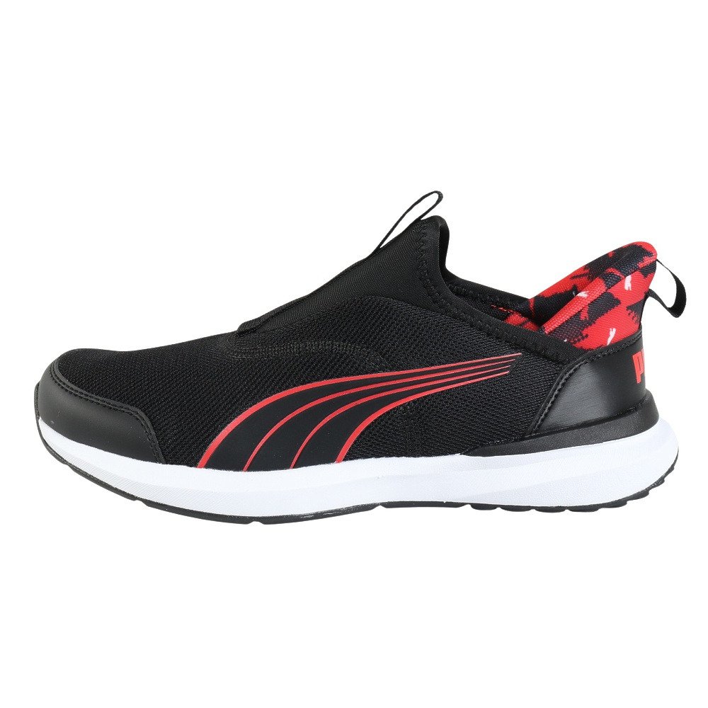 プーマ（PUMA）（キッズ）ジュニアスニーカー ボーイズ スポーツシューズ クルーズ プロフォーム イーズイン AOP ブラック レッド 40565202 カジュアル シューズ