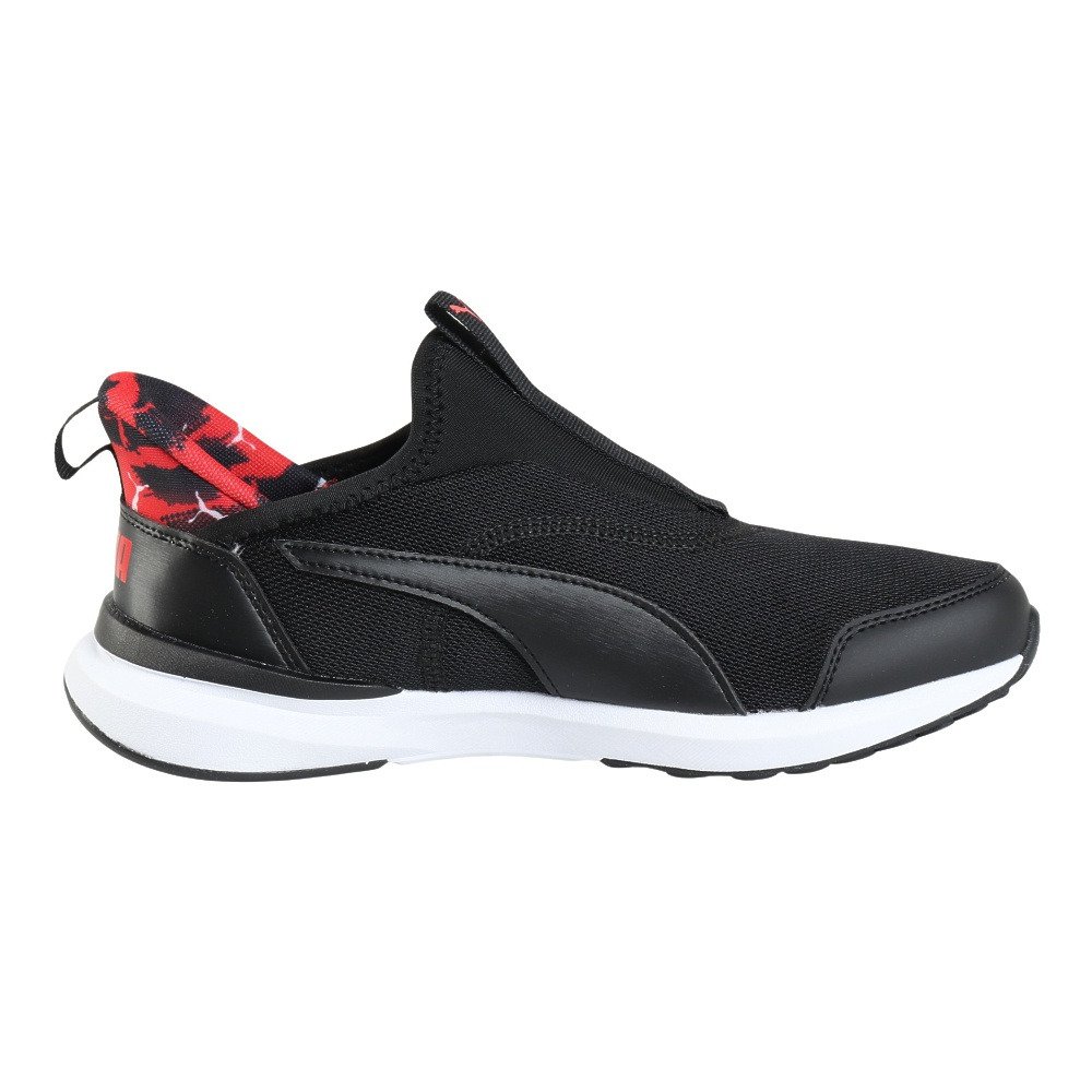 プーマ（PUMA）（キッズ）ジュニアスニーカー ボーイズ スポーツシューズ クルーズ プロフォーム イーズイン AOP ブラック レッド 40565202 カジュアル シューズ