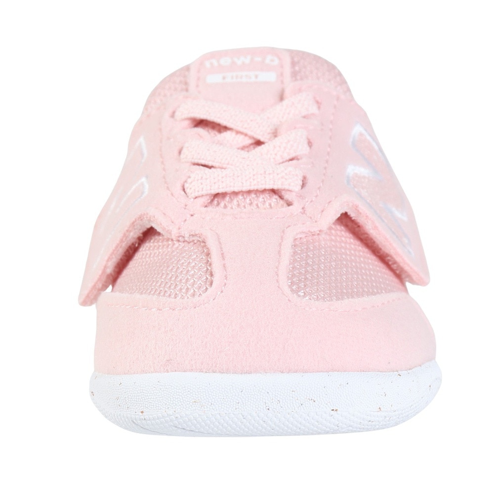 ニューバランス（new balance）（キッズ）キッズシューズ NEW-B FIRST ピンク NW1STPKW ファーストシューズ 面ファスナー 屈曲性 脱ぎ履きしやすい かわいい