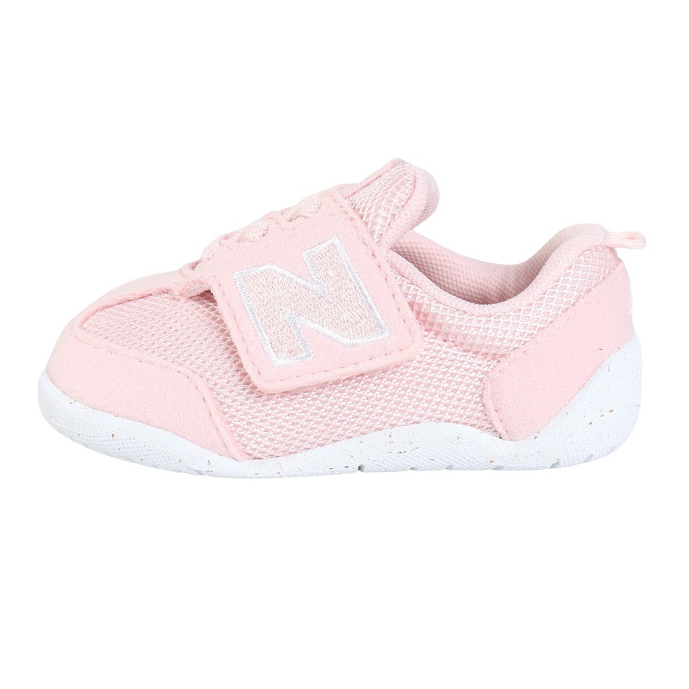 ニューバランス（new balance）（キッズ）キッズシューズ NEW-B FIRST ピンク NW1STPKW ファーストシューズ 面ファスナー 屈曲性 脱ぎ履きしやすい かわいい