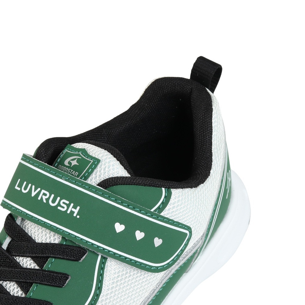 ムーンスター（MoonStar）（キッズ）ジュニアスニーカー ガールズ スポーツシューズ ラブラッシュ 1231 コートガール グリーン 12240207 抗菌防臭 耐久性 