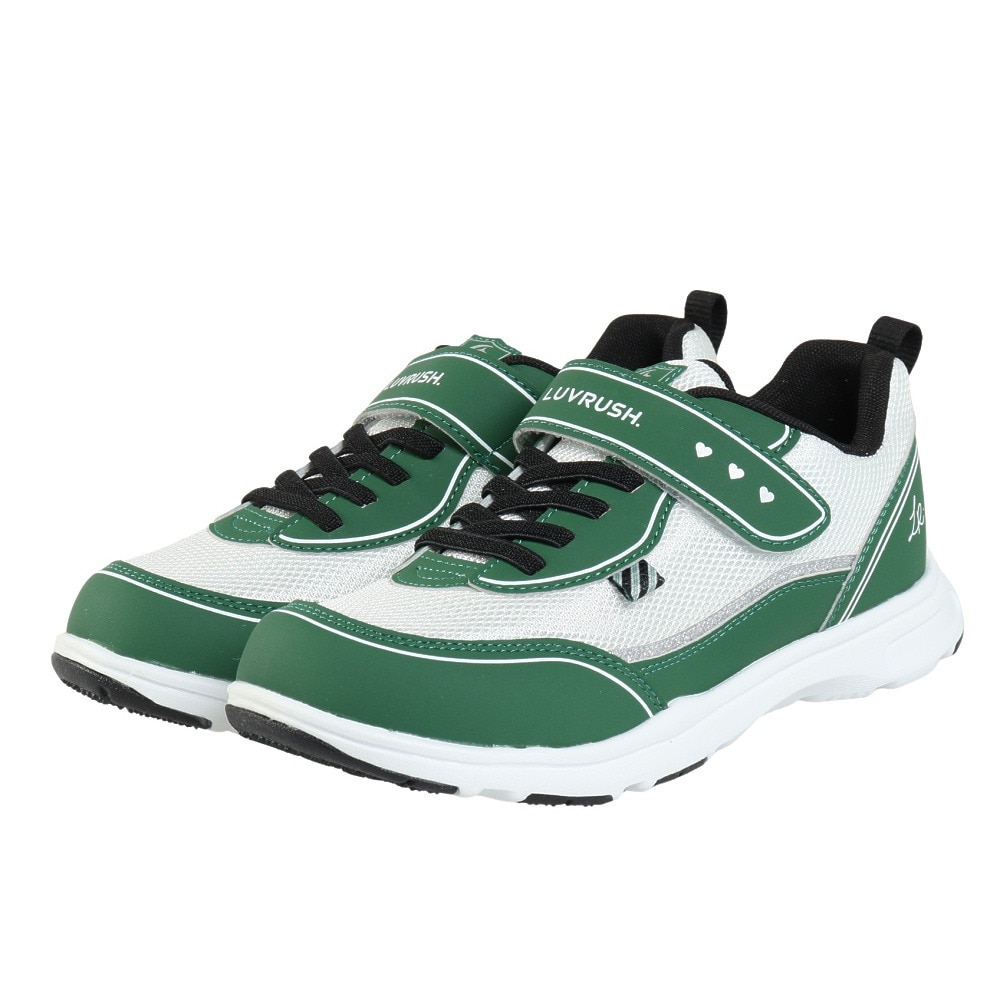 ムーンスター（MoonStar）（キッズ）ジュニアスニーカー ガールズ スポーツシューズ ラブラッシュ 1231 コートガール グリーン 12240207 抗菌防臭 耐久性 