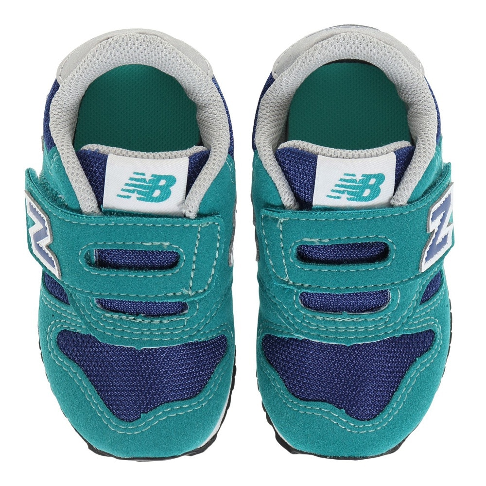 ニューバランス（new balance）（キッズ）ベビー スニーカー 緑 IZ373 PG2 W グリーン キッズシューズ 子供 靴 シューズ 登園 マジックテープ ベルクロ