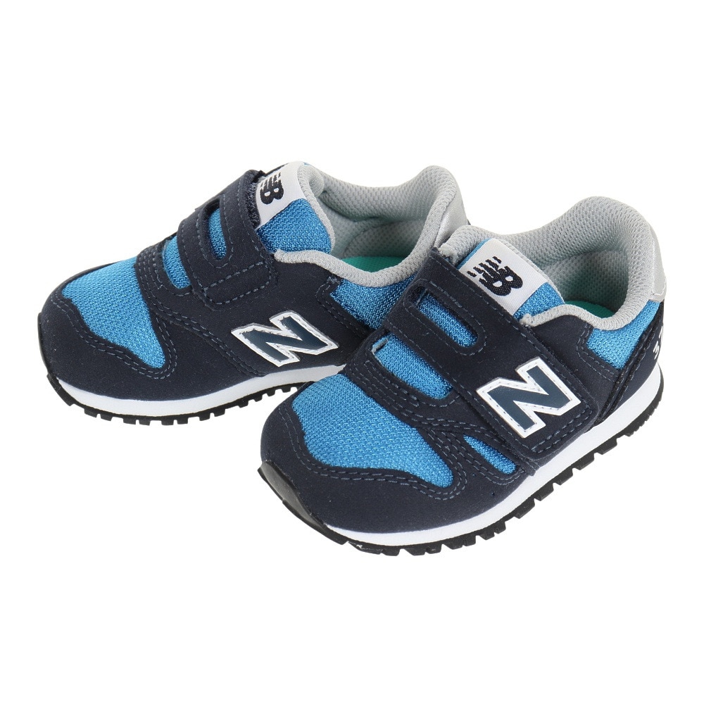 ニューバランス（new balance）（キッズ）ベビー スニーカー 青 IZ373 PV2 W  ブルー キッズシューズ 靴 シューズ  登園 マジックテープ ベルクロ