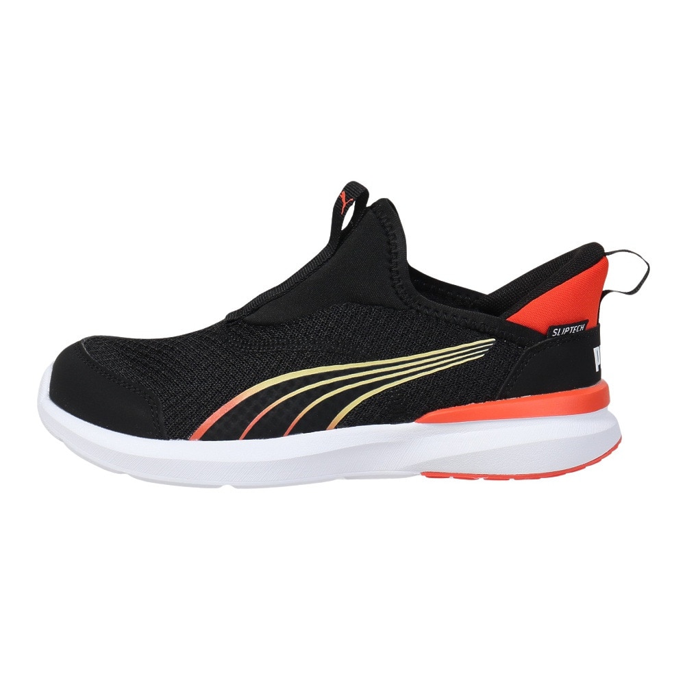プーマ（PUMA）（キッズ）ジュニア シューズ クルーズプロフォームイーズイン ブラック レッド 31025001 スニーカー スポーツ スリップオン 登校 通学 運動